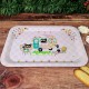 Tray recycled kraft (28x18 cm) - Retro love