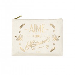 Trousse rectangulaire PM (20x13 cm) - Aime comme maîtresse