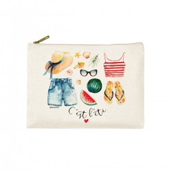 Trousse rectangulaire PM (20x13 cm) - C'est l'été