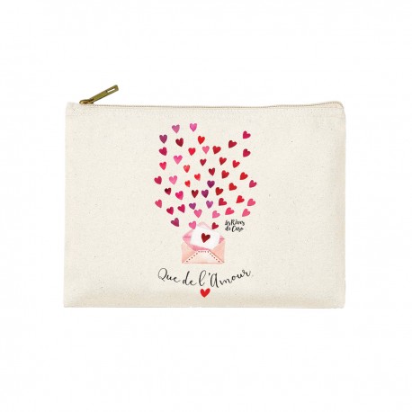 Trousse rectangulaire PM (20x13 cm) - Que de l'amour
