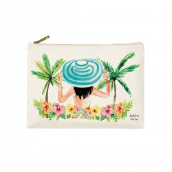 Trousse rectangulaire PM (20x13 cm) - Femme à la plage
