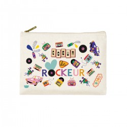 Trousse rectangulaire PM (20x13 cm) - Coeur de rockeur