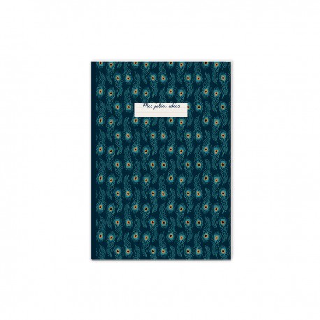 Carnet souple A6 (72 pages) - Paon (DCC)