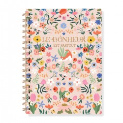 Carnet A5 à spirale (100 p.) - Le bonheur est partout