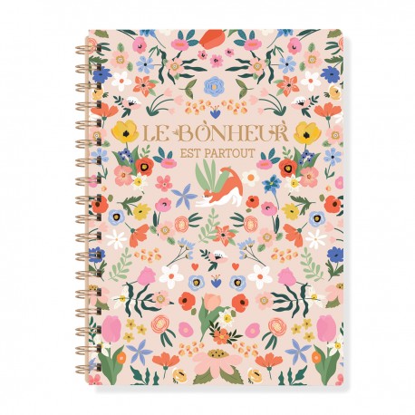 Carnet A5 à spirale (100 p.) - Le bonheur est partout