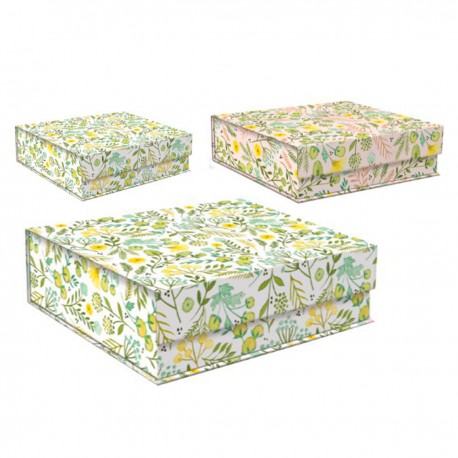 Set 3 boîtes carrées GM 'Tiny Yellow'