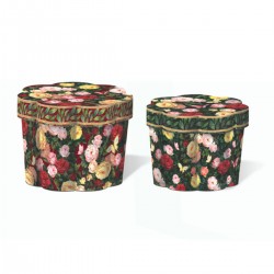 Nesting fluted boxes Set 2 - Rose Fresco