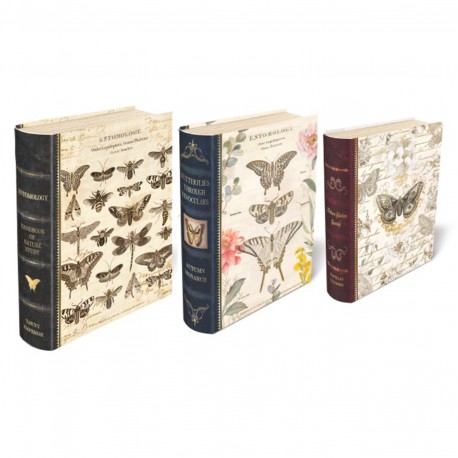 Set de 3 boîtes livres gigognes GM - Butterfly Specimen