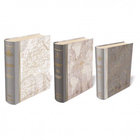 Set de 3 boîtes livres gigognes GM - Travel inspiration