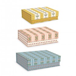 Large rectangular box set 3 - Wallpaper Floral