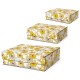 Set de 3 boîtes rectangulaires gigognes GM - Yellow Line Floral