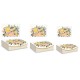 Rectangular box set 3 - Pink garden floral