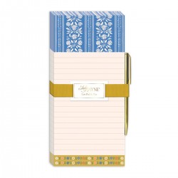 Bloc shopping aimanté & stylo - Sweet boutique (Blue stripe)