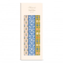 Boite 3 limes à ongles - Sweet boutique (Blue mustard floral)