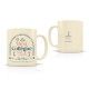 Mug céramique beige mat 350ml - Club N°One (best collègue)