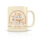 Mug céramique beige mat 350ml - Club N°One (j'ai le temps)
