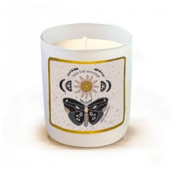 Bougie parfumée 220gr en verre blanc- Suis ton intuition