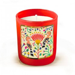 Bougie parfumée 220gr en verre rouge- Tu me donnes des ailes