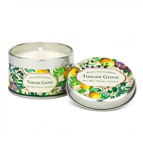 Bougie parfumée (boîte métal, 113 gr) 'Tuscan Grove'