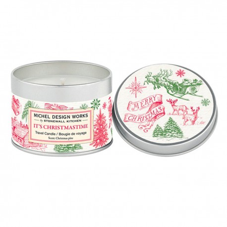 Bougie parfumée 155g en boîte métal - It's Christmastime