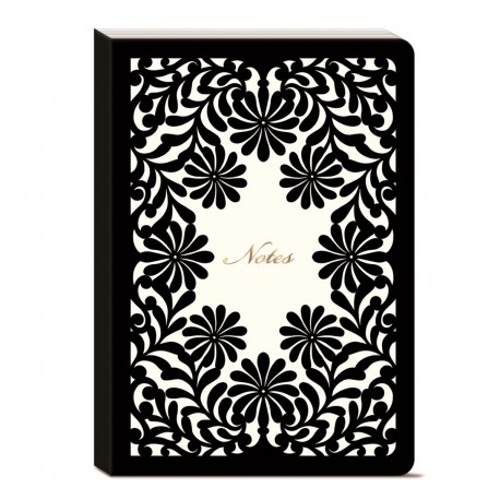 Carnet de notes couverture souple- Luxe Lace (black border)
