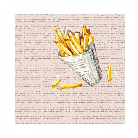 Bamboo Napkin 33x33 cm French Fries - Chic Mic