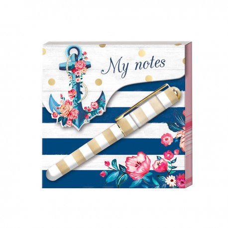 Bloc notes & stylo 'Anchor'