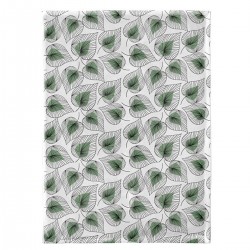 Torchon en coton biologique 50x70 cm Line art Leaves - Chic Mic