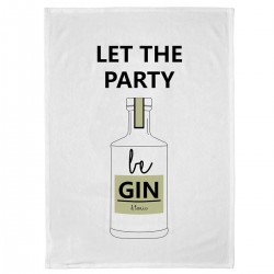 Torchon en coton biologique 50x70 cm Let the Party be Gin - Chic Mic