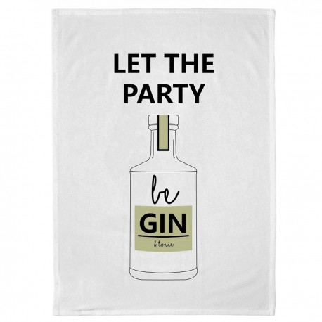 Organic Kitchen Towel Let the Party be Gin - Chic Mic