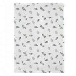 Torchon en coton biologique 50x70 cm Elegant Leaves - Chic Mic