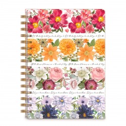 Carnet de notes à spirales - Notable Floral (floral stripe) 