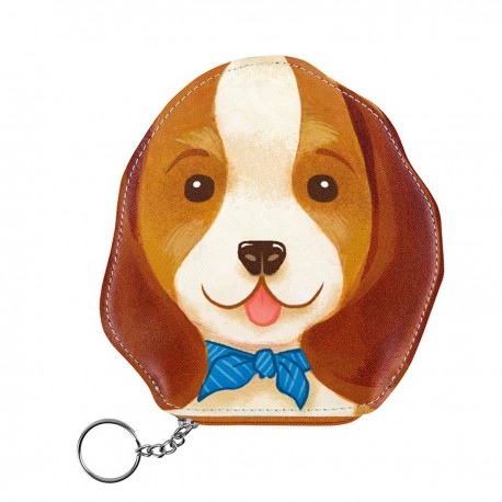 Trousse porte clés aspect cuir - Pets Beagle