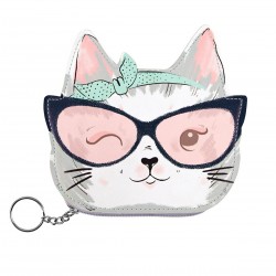 Trousse porte clés aspect cuir - Pets Cat Eye Glasses
