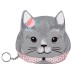 Trousse porte clés aspect cuir - Pets Gray Kitten