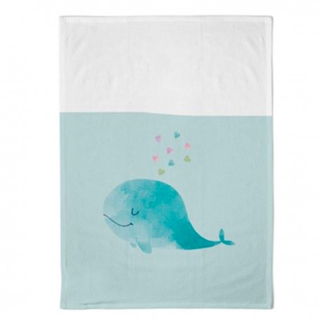 100% organic cotton tea towel Happy Whale of Chic Mic