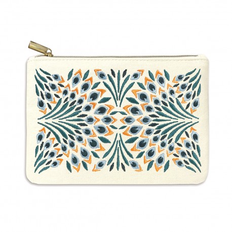 Zip pouch (allium) - Nightshade (Peacock fan)