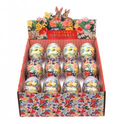 Présentoir 24 oeufs à garnir GM (3 motifs) en métal - Vintage Easter