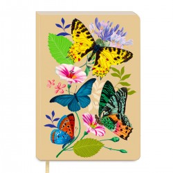 Carnet de notes couverture souple - Vintage Floral (Butterflies)