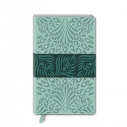 Carnet de notes couverture cuir vegan - Nightshade (Peacock fan)