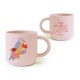 Mug céramique rond rose 350ml - Nature vivante (libre)