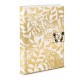 Carnet de notes avec broche - Golden Botanicals (white butterflies)