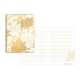 Carnet de notes couverture souple- Golden Botanicals (white dahlias)