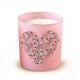 Bougie parfumée 220gr en verre rose- Liberty Brush
