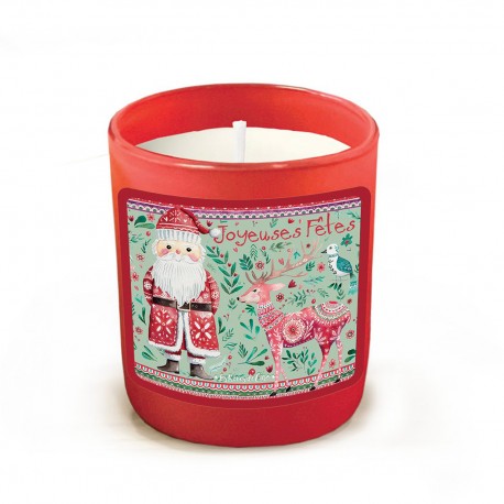 Candle 220gr - Noël Folk (joyeuses fêtes)