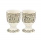 Set de 2 coquetiers en porcelaine - William Morris (Artichoke)