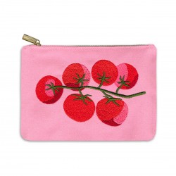 Embroidered pouch - Mediterranea (Tomatoes)