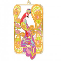 Marque page - Paon-paon-pidou (Paon cachemire)