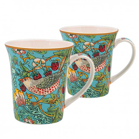 Set of 2 mugs - Strawberry Thief Blue