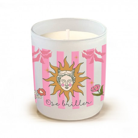 Bougie parfumée 220gr en verre blanc - Galerie des songes